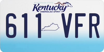 KY license plate 611VFR