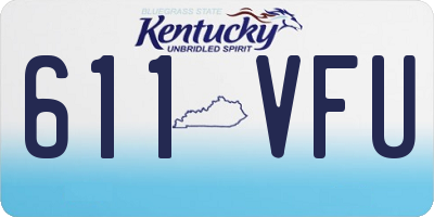 KY license plate 611VFU