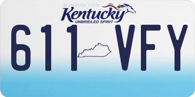 KY license plate 611VFY