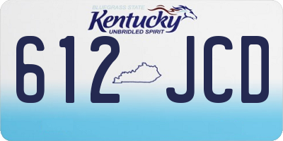 KY license plate 612JCD