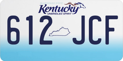 KY license plate 612JCF