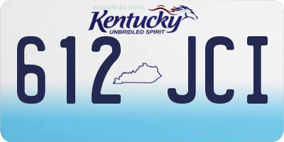 KY license plate 612JCI