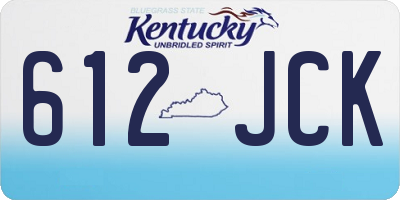 KY license plate 612JCK