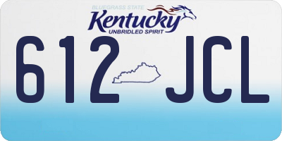 KY license plate 612JCL