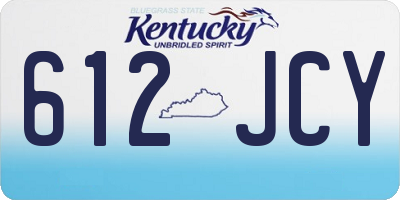 KY license plate 612JCY