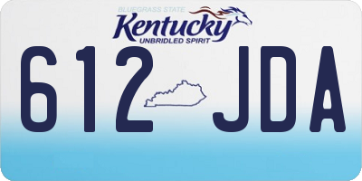 KY license plate 612JDA