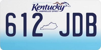KY license plate 612JDB