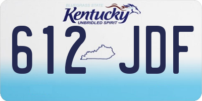 KY license plate 612JDF