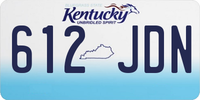 KY license plate 612JDN