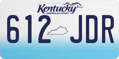 KY license plate 612JDR