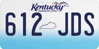 KY license plate 612JDS