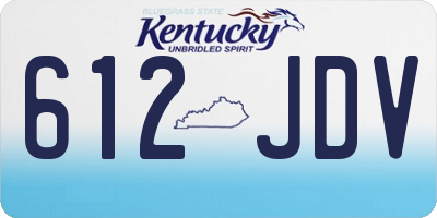 KY license plate 612JDV