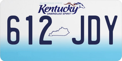 KY license plate 612JDY