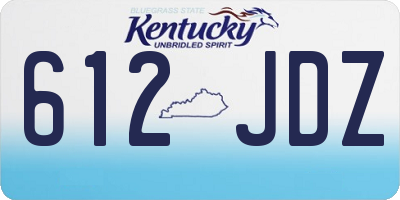 KY license plate 612JDZ