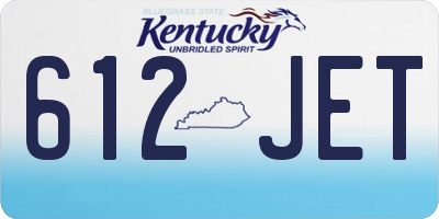 KY license plate 612JET