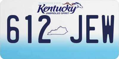 KY license plate 612JEW