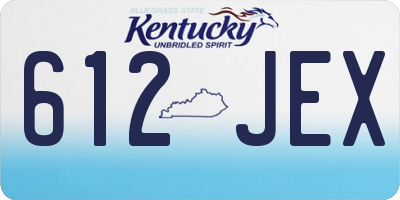 KY license plate 612JEX