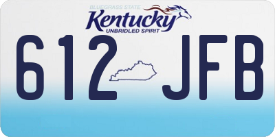 KY license plate 612JFB