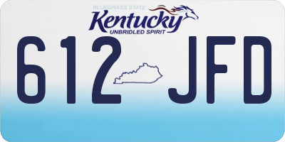 KY license plate 612JFD