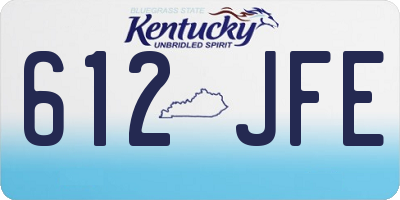 KY license plate 612JFE