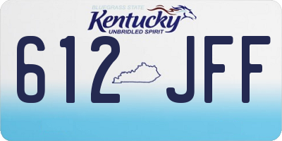 KY license plate 612JFF