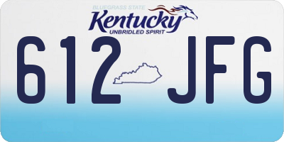 KY license plate 612JFG