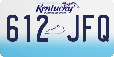 KY license plate 612JFQ
