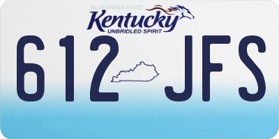 KY license plate 612JFS