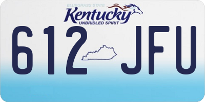 KY license plate 612JFU