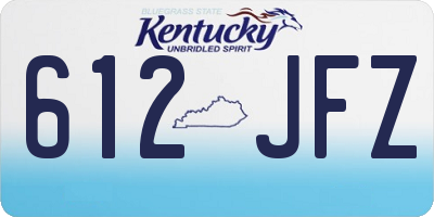 KY license plate 612JFZ