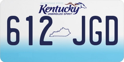 KY license plate 612JGD