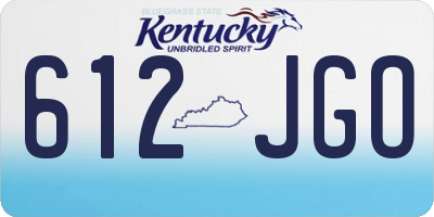 KY license plate 612JGO