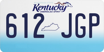 KY license plate 612JGP
