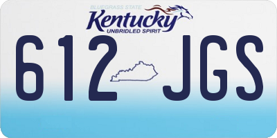 KY license plate 612JGS