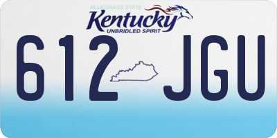 KY license plate 612JGU