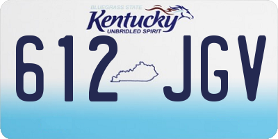 KY license plate 612JGV