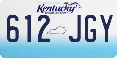 KY license plate 612JGY