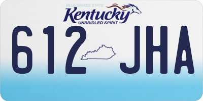 KY license plate 612JHA