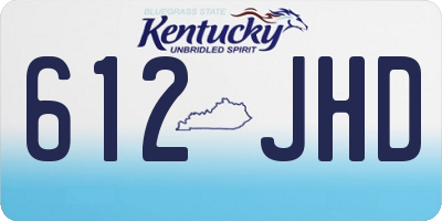 KY license plate 612JHD
