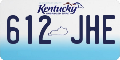 KY license plate 612JHE