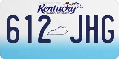 KY license plate 612JHG