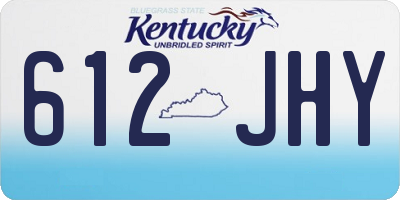 KY license plate 612JHY