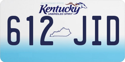 KY license plate 612JID