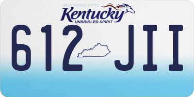 KY license plate 612JII
