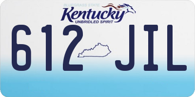 KY license plate 612JIL