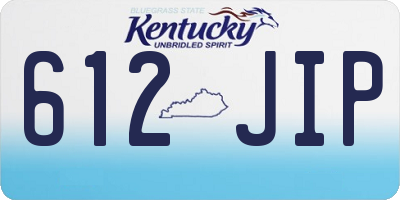 KY license plate 612JIP