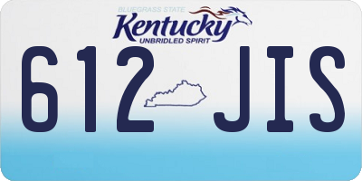 KY license plate 612JIS