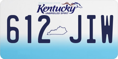 KY license plate 612JIW