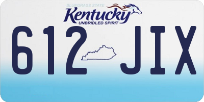 KY license plate 612JIX