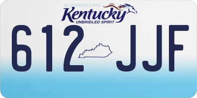 KY license plate 612JJF